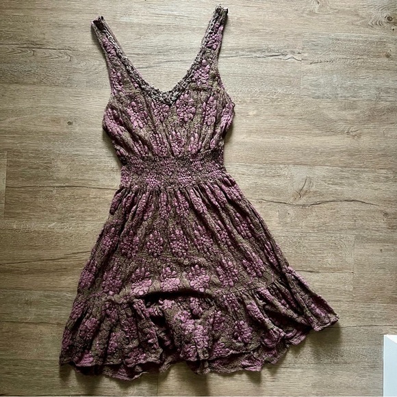 Vintage Lace Floral Dress – Fairycore, Witchy, Cottagecore, Romantic, Y2K - Picture 3 of 11